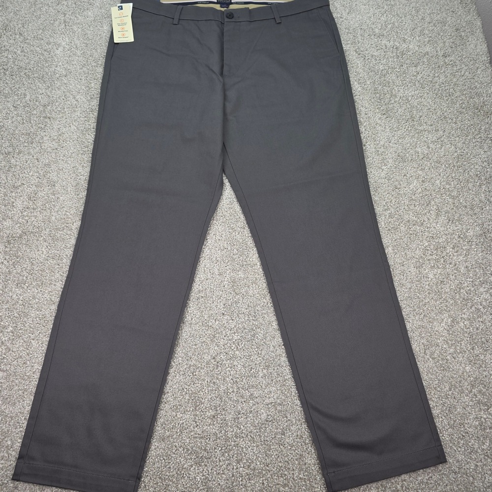 Dockers Signature Khaki Athletic Fit Lux Cotton Stretch Pants Grey 38x32 NWT